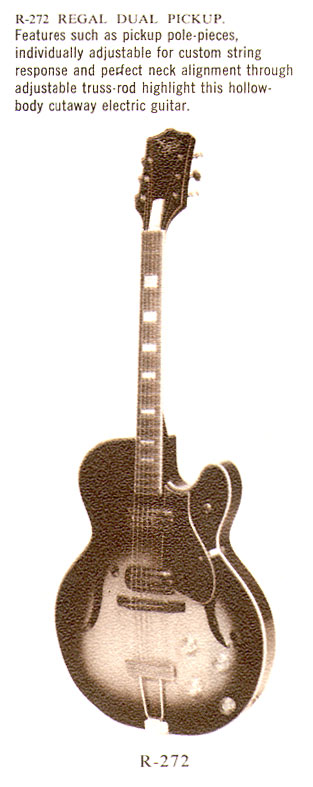 Regal R272 Thin Line two pickups guitar