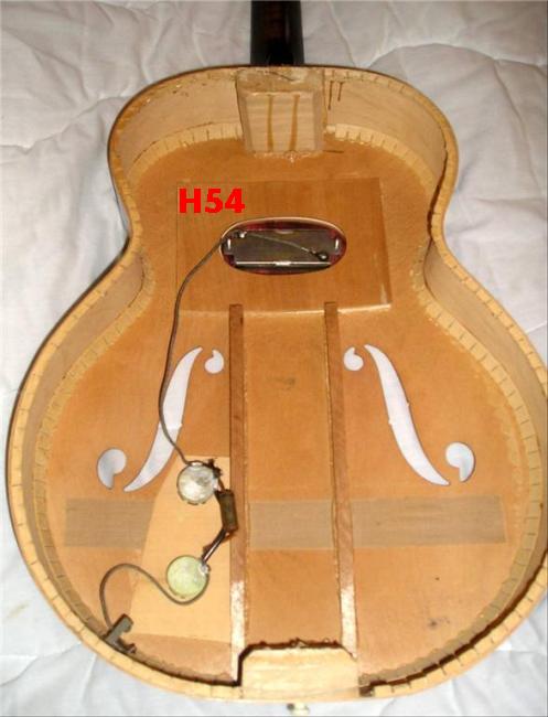 Harmony guitars internal views